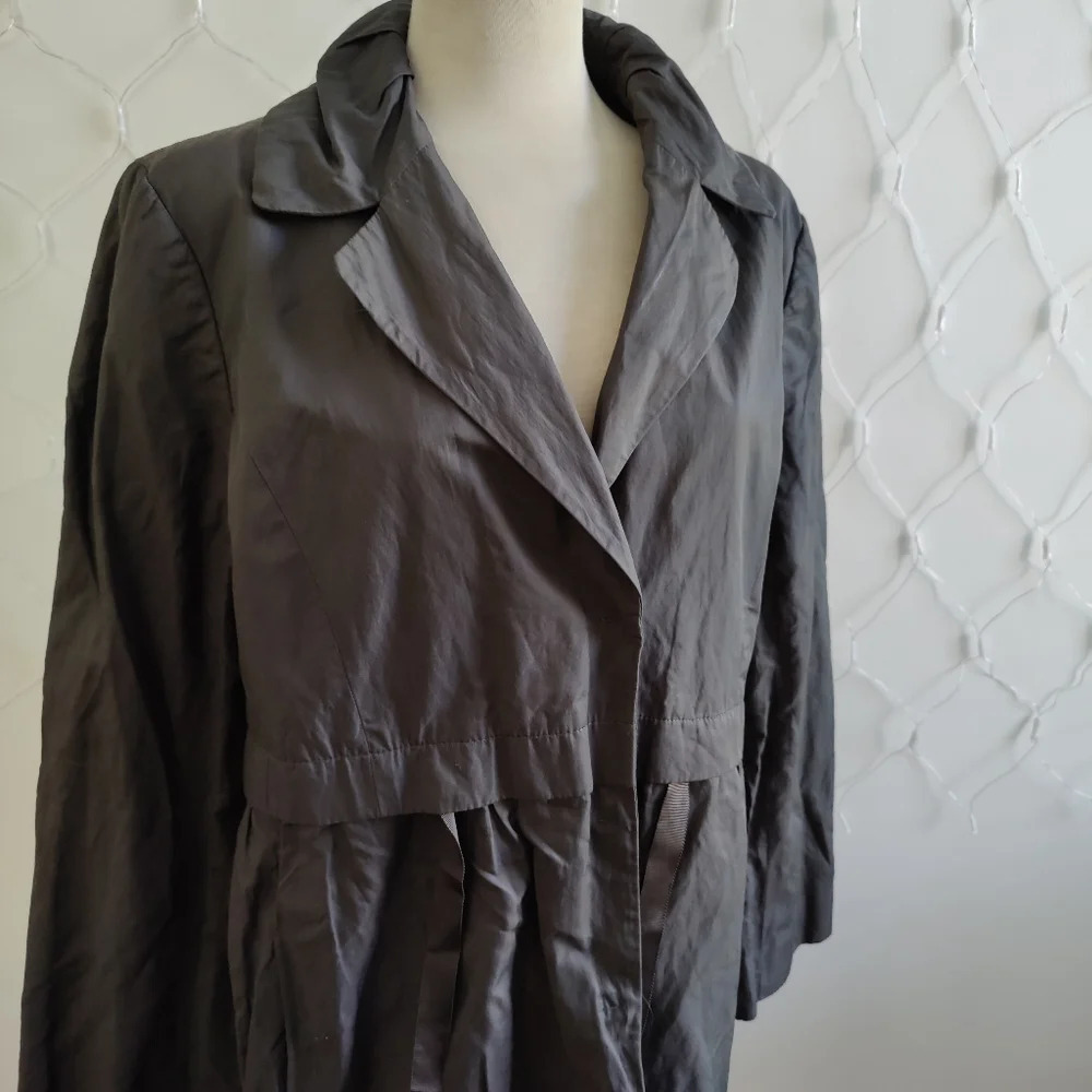 LOFT Trench Coat / Gray / Size 16 - Picture 2 of 5